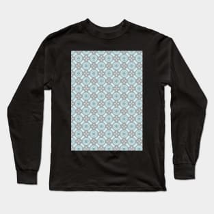 Turquoise and gray circles Long Sleeve T-Shirt